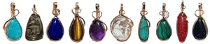 Artisan Handmade Wire Wrapped Gemstone and Turquoise Pendants