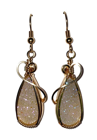 Twisted Wire Designs Artisan Handcrafted Wire Wrapped jewelry; earrings bracelets pendants 14k gold sterling silver gemstone turquoise