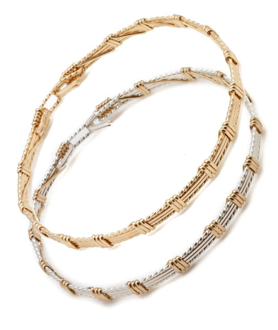 14K White and Titanium Wire Diamond Bangle Bracelet | Kiefer Jewelers |  Lutz, FL