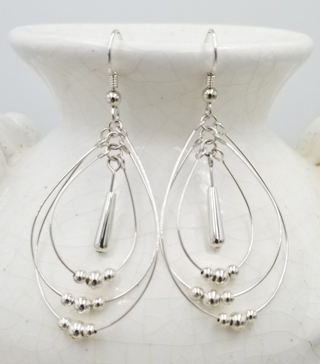 THREE LOOPS WITH TEARDROP EARRINGS – Twisted Wire Designs